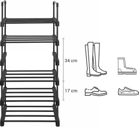 Metalowy stojak na buty 6 półek Barkan 23