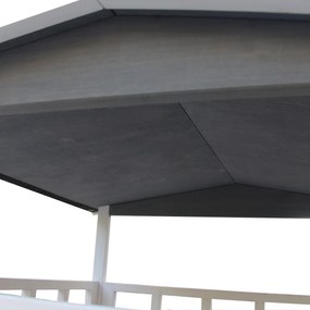 PawHut Domek dla Kota 4-poziomowy z Toaletą, Balkon, Dach Asfaltowy, Drewno, Szary, 78 x 76 x 140 cm