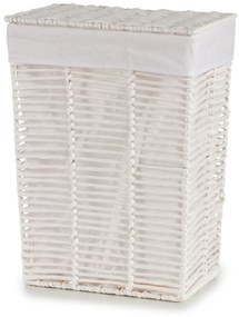 Kosze wiklinowe białe z materiałową wyściółką RUSTIC, 2 sztuki