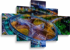 Obraz - nocna panorama miasta (125x70 cm)