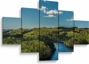 Obraz - Jezioro w lesie (125x70 cm)