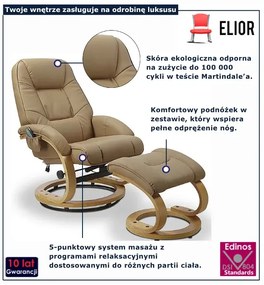 Fotel do salonu podgrzewany z masażem R5-K92