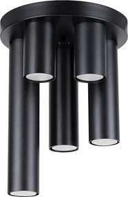 Lampa Sufitowa Nowoczesny Lagos, Stal - 5 Źródło - L.25 X H.33 Cm - Czarny