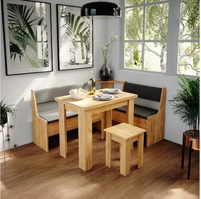 Grupa ławek narożnych złoty dąb energetyczny 150x120x80 roman