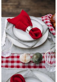 Lniany obrus 140x140 cm Red Gingham – Linen Tales