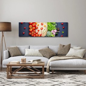 Obraz - Stół pełen warzyw (170x50 cm)