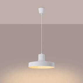 Biała loftowa lampa wisząca z okrągłym kloszem A8-Z78