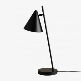 Lampa Stołowa Z Metalu Divone Czarna - Sklum