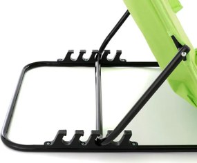 Składana mata plażowa z oparciem, zielona, 158x58 cm, Oxford