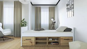 Modułowa szuflada pod łóżko dąb atisan  K7-B05