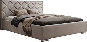 Łóżko tapicerowane GRETA z pojemnikiem na pościel