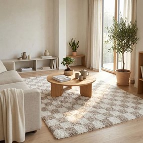 Beżowy/kremowy dywan 160x230 cm Grida – ESTE