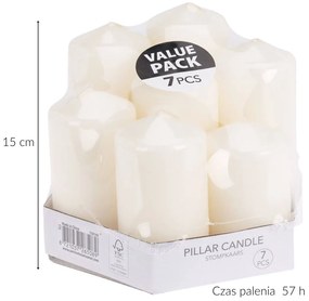 Zestaw świec różnych wysokości, 7 szt.