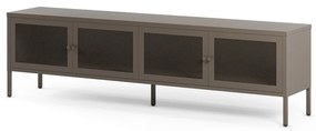 Szara metalowa szafka pod TV 160x50x35 cm Fayna – Marckeric