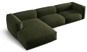 Zielony narożnik modułowy (lewostronny) Martina – Micadoni Home