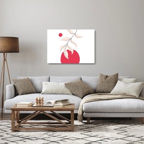 Obraz na szkle - Różowa abstrakcja kwiatowa N⁰2 (70x50 cm)