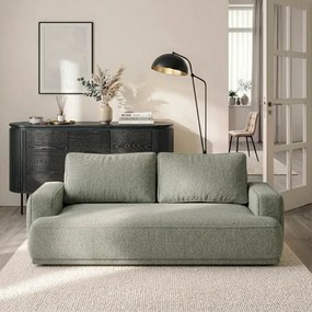 Sofa z Funkcją Spania CAMELIA Szara Boucle Japandi