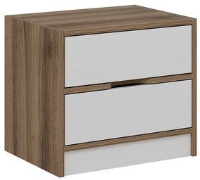 Stolik nocny Elina Walnut White