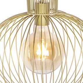 Designerska lampa wisząca złota - Wire Bake