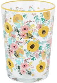4-częściowy zestaw szklanek Flowers & Fruits 510 ml, żółty