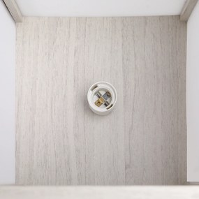 HOMCOM Lampa stojąca z półkami, Lampka stojąca, Drewno, 26 x 26 x 160 cm, do salonu/sypialni (Bez żarówki)