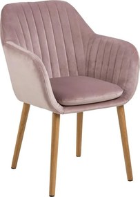 Skandynawskie krzesło do jadalni z tkaniny welurowej Emilia Velvet