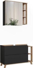 Zestaw mebli łazienkowych sonoma/antracyt 100x35x65 karen