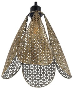 Lampa wisząca w kolorze złota z metalowym kloszem ø 24 cm – Ixia
