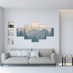 Obraz - Góry Turkusowe N⁰2 (125x70 cm)