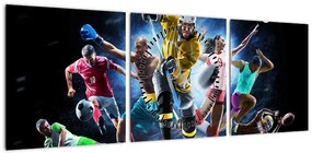 Obraz - Sport (z zegarem) (90x30 cm)