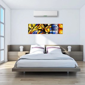 Obraz - Obraz olejny, kochankowie (170x50 cm)