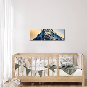 Obraz ośnieżonych gór, Nepal (z zegarem) (90x30 cm)