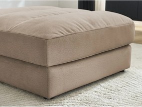 Szarobrązowy aksamitny podnóżek Sierra – Bobochic Paris