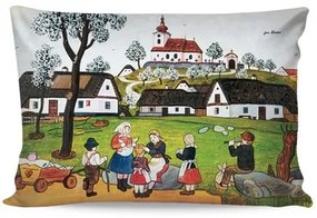 Matějovský Poszewka na poduszkę Deluxe Josef LadaWiosna na wsi, 33 x 50 cm