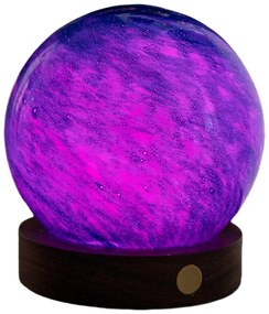 Lampa stołowa LED w ciemnym naturalnym kolorze ze szklanym kloszem (wysokość 9 cm) Galaxy Breeze – Gingko