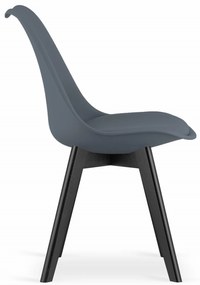 PROMOCJA Ciemnoszare krzesło BALI MARK z czarnymi nogami II. jakość