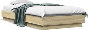 Pojedyncze łóżko z podświetleniem dąb sonoma 90x200 W2-T68