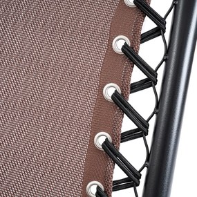 4Home Ogrodowe krzesło leżakowe Relax, brązowy