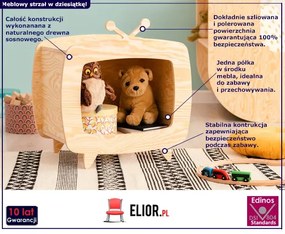 Drewniany regał dziecięcy telewizor A9-F66