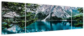 Obraz jeziora w Alpach (170x50 cm)