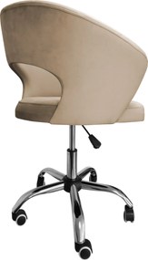 Fotel obrotowy AURA tkanina Welur krzesło biurowe : Kolor Stelaża - Chrom, Kolor tkaniny - VELVET - MG06, Typ siedziska - Siedzisko obrotowe 360°, Typ tkaniny - Velvet