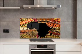 Szklany Panel Mapa Świata w Ozdobne Wzory