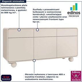 Duża kaszmirowa komoda na kulistych nóżkach A1-R24