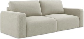 Kanapa 3-osobowa z funkcją spania - z tkaniny strukturalnej - jasny beż - KONA