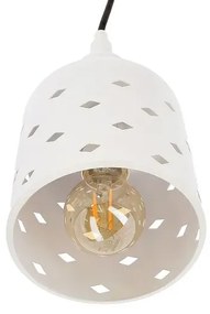 Biała lampa wisząca z ażurowym kloszem - 2X V153 F1-M20