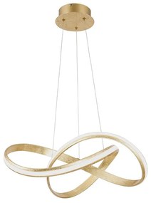 Designerska lampa wisząca złota z wbudowanym LED 60 cm - BelindaDesignerski Oswietlenie wewnetrzne