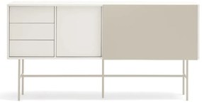 Beżowo-kremowa niska komoda z drzwiami przesuwnymi 180x91 cm Nube – Teulat