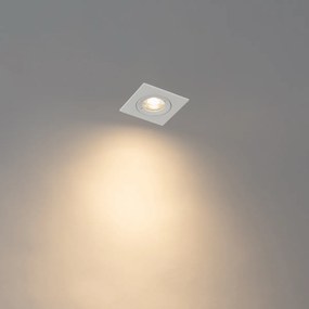 Zestaw 12 kwadratowych opraw wpuszczanych biały GU10 50 mm IP44 - Xena