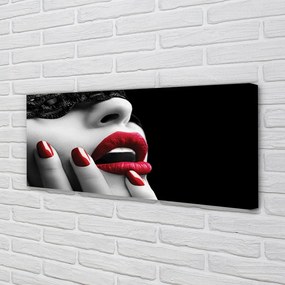 Obraz canvas na ścianę Usta i Paznokcie Kobiety