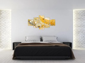 Obraz - Abstrakcyjne tło ze złotą dekoracją (125x70 cm)